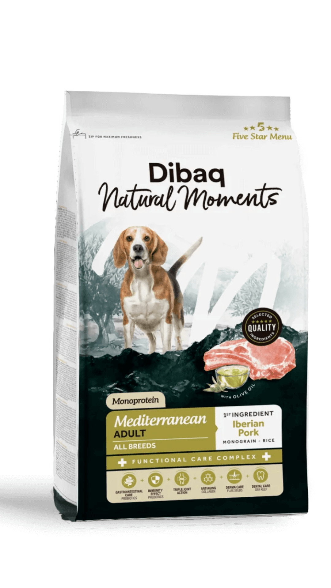 NAUJIENA! Dibaq Natural Moments sausas maistas šunims su Iberijos kiauliena