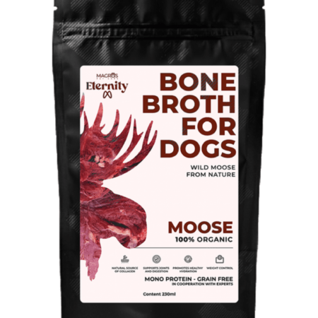 NAUJIENA! Magros Eternity begrūdis ekologiškas briedžio kaulų sultinys šunims