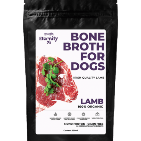 NAUJIENA! Magros Eternity begrūdis ekologiškas ėrienos kaulų sultinys šunims