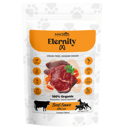 NAUJIENA! Magros Eternity ekologiškas jautienos padažas šunims ir katėms