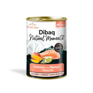Dibaq Natural Moments konservai šunims su lašiša ir mangu